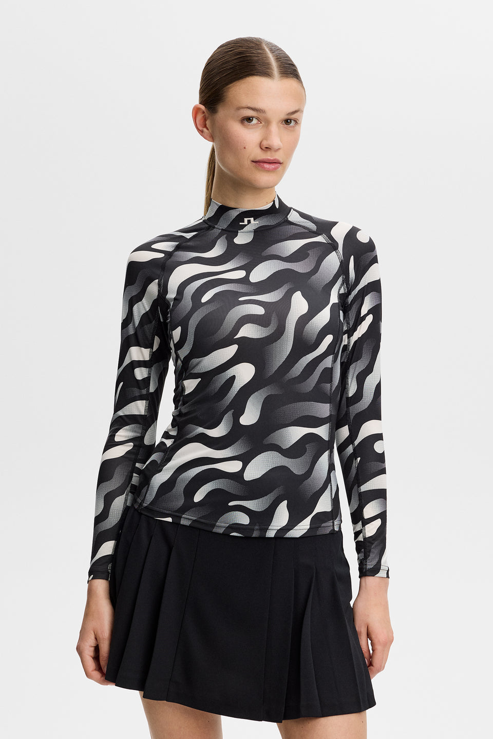 Ella Print Compression Top / Bunker Fade Black Moonbeam M