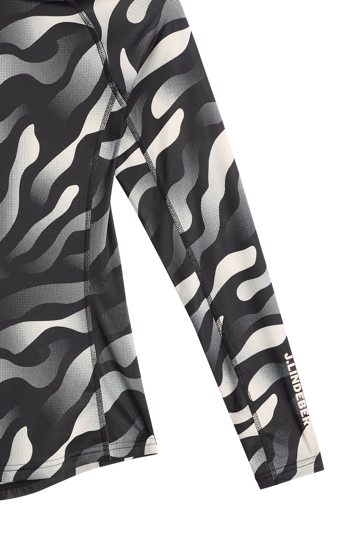 Ella Print Compression Top in Bunker Fade Black Moonbeam M by J.Lindeberg