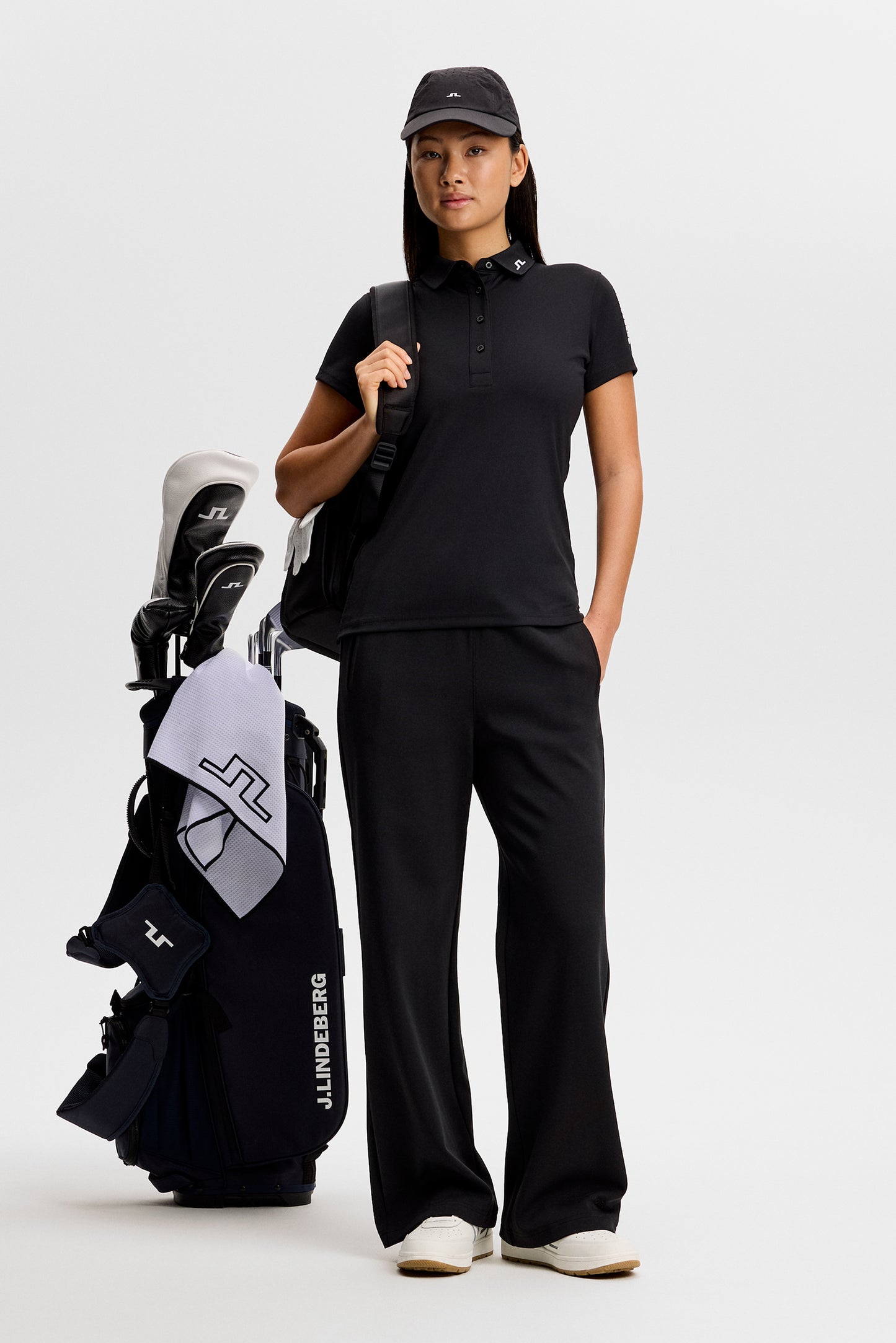 Tour Tech Polo in Black by J.Lindeberg