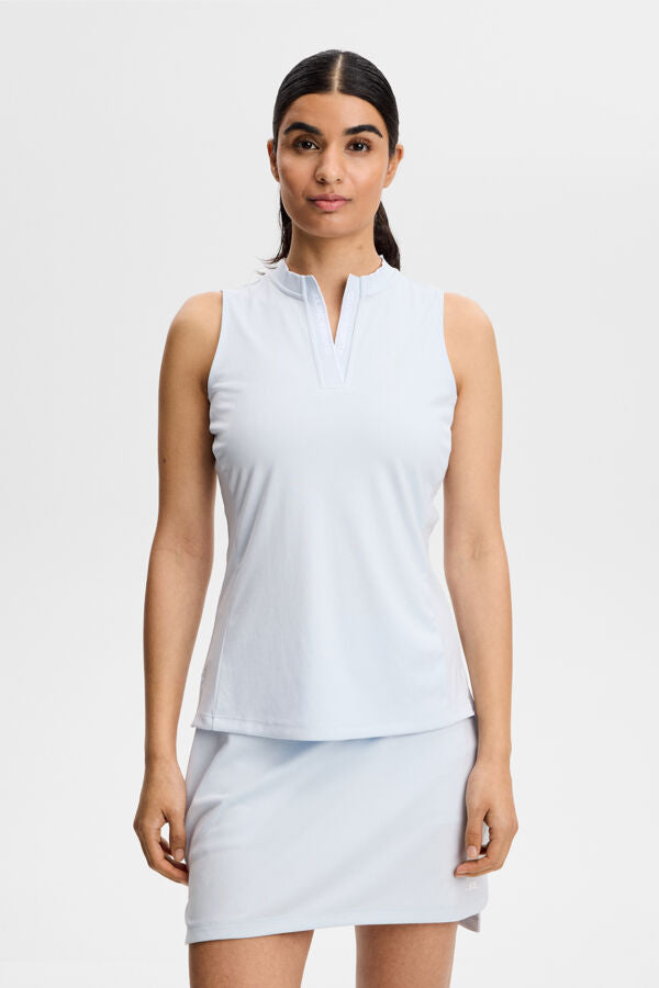 Leya Sleeveless Top / Skywriting