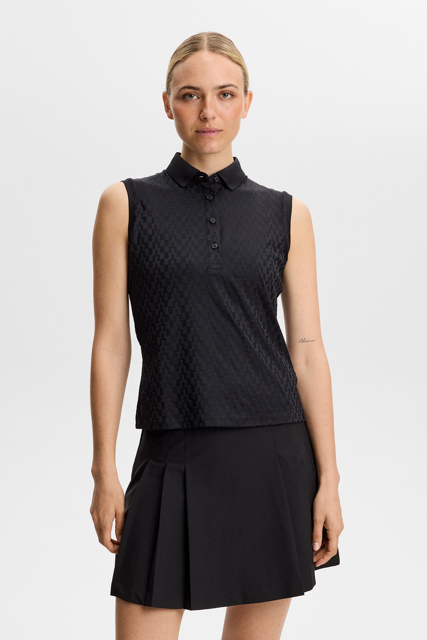 Dani sleeveless Polo in Black by J.Lindeberg