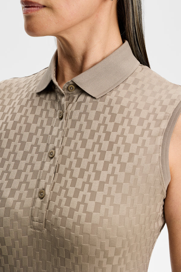 Dani sleeveless Polo / Brindle