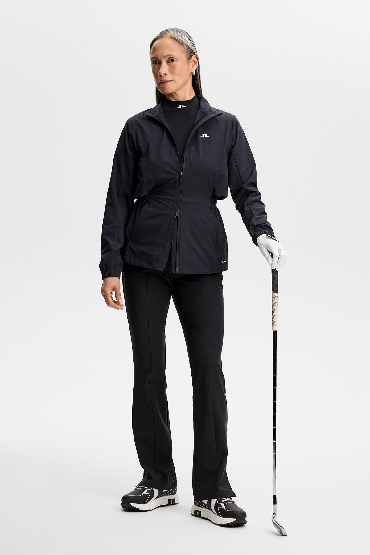 Ella Brushed Top in Black by J.Lindeberg