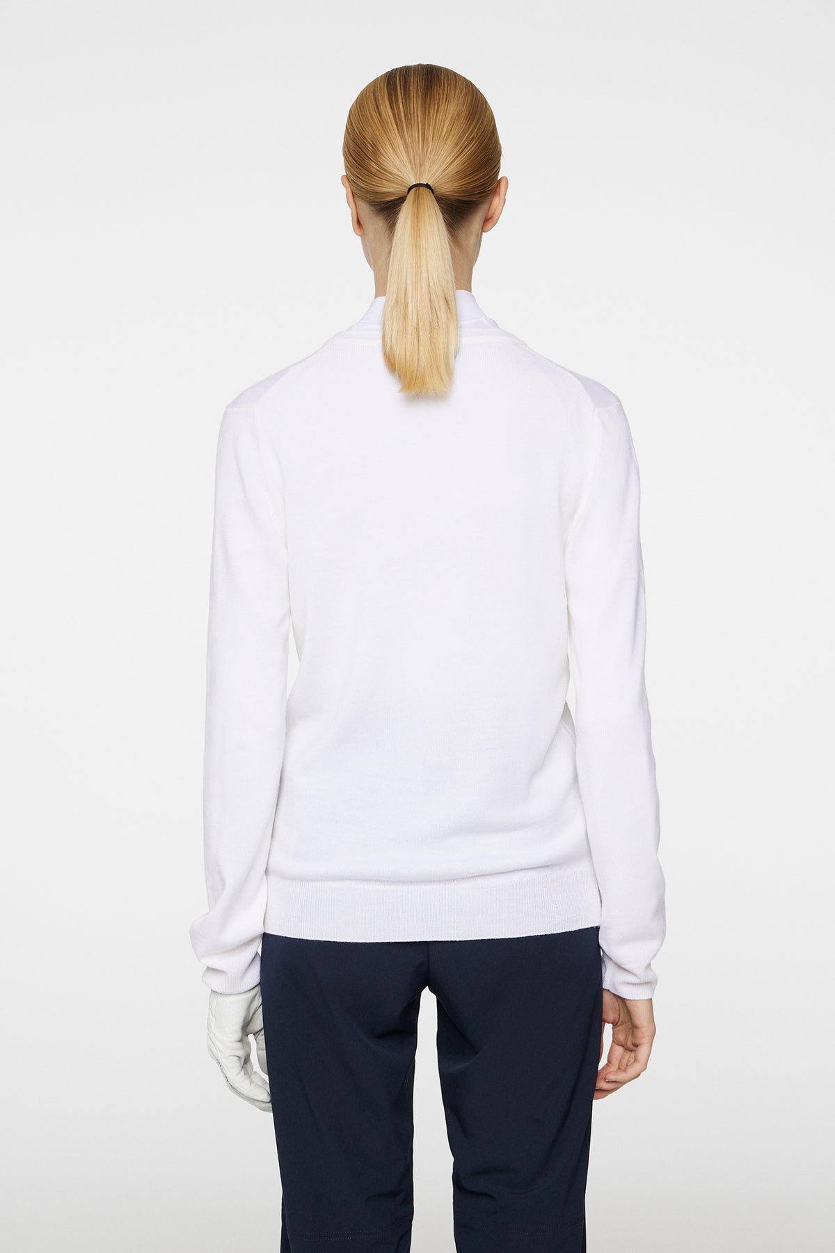 Amaya Knitted Sweater in White by J.Lindeberg