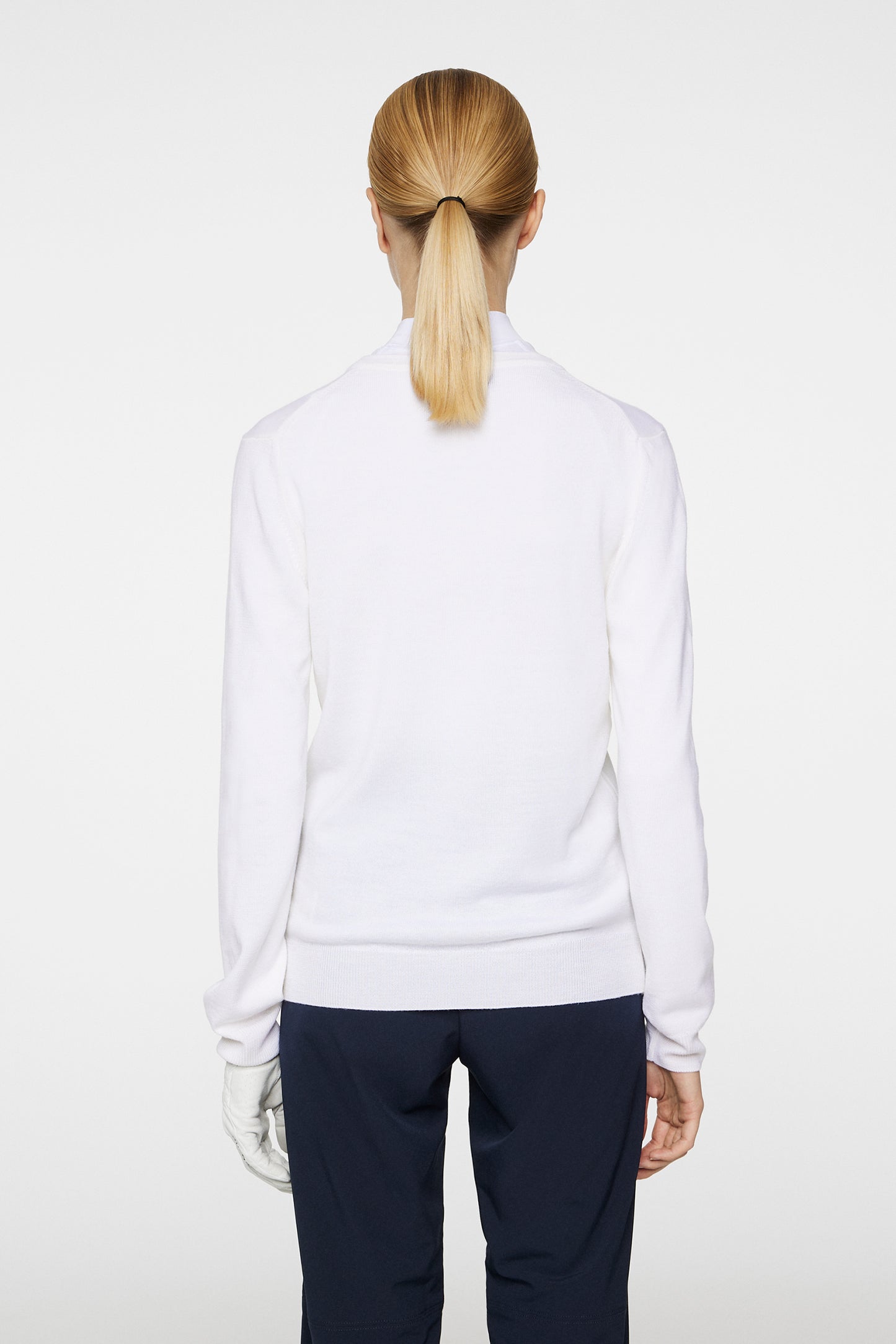 Amaya Knitted Sweater in White by J.Lindeberg