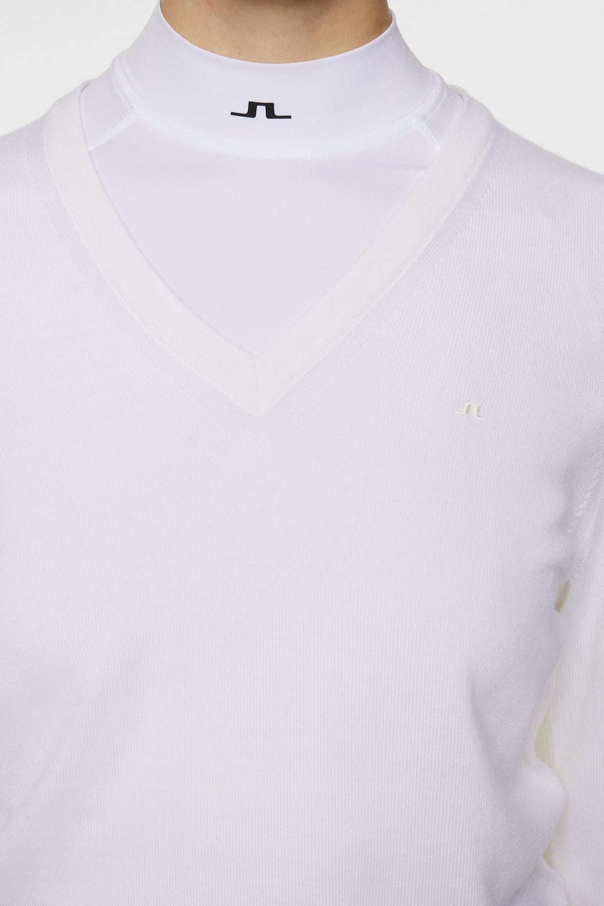 Amaya Knitted Sweater in White by J.Lindeberg