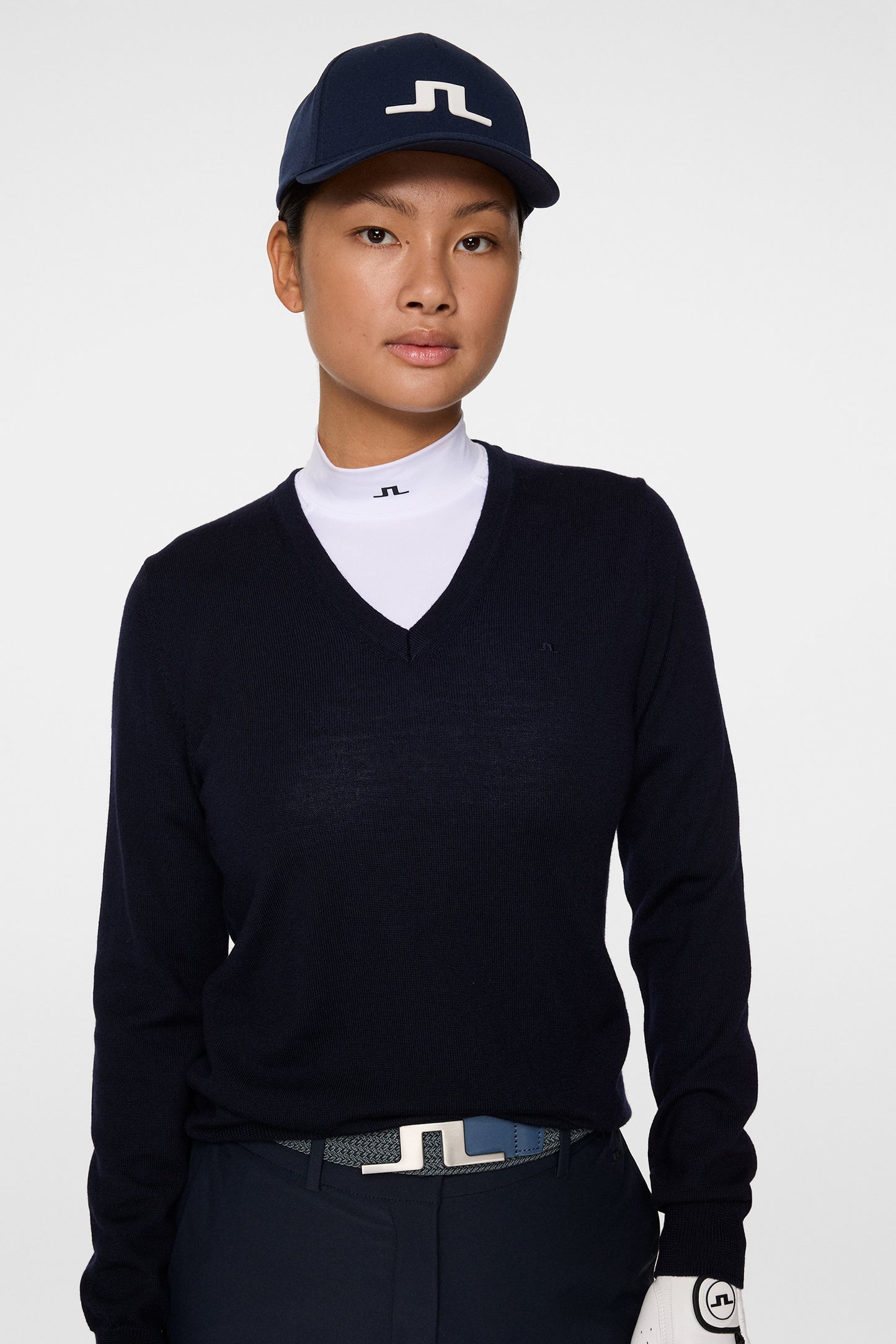 Amaya Knitted Sweater in JL Navy by J.Lindeberg