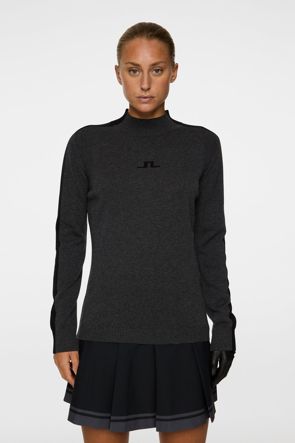 Adeline Knitted Sweater / Dark Grey Melange