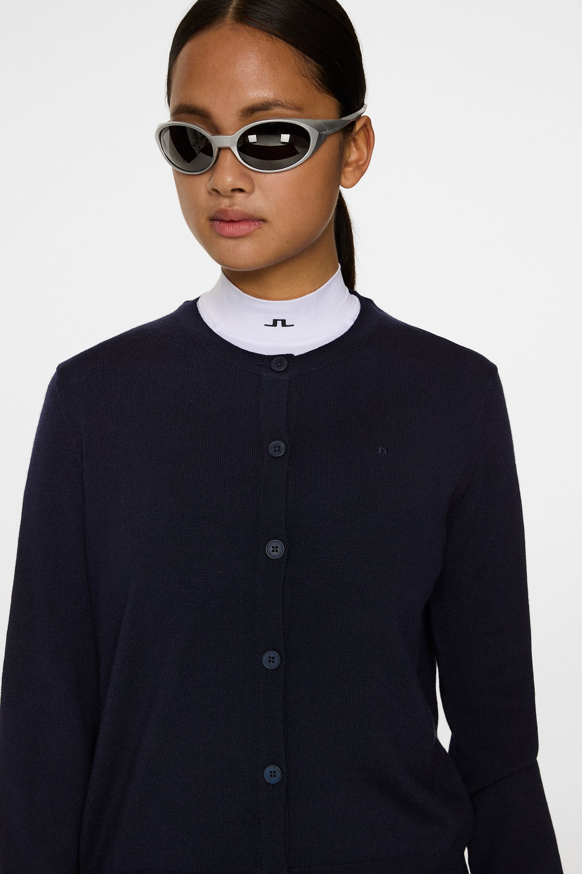 Joanna Knitted Cardigan in JL Navy by J.Lindeberg