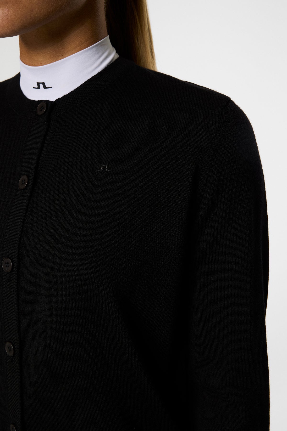 Joanna Knitted Cardigan in Black by J.Lindeberg