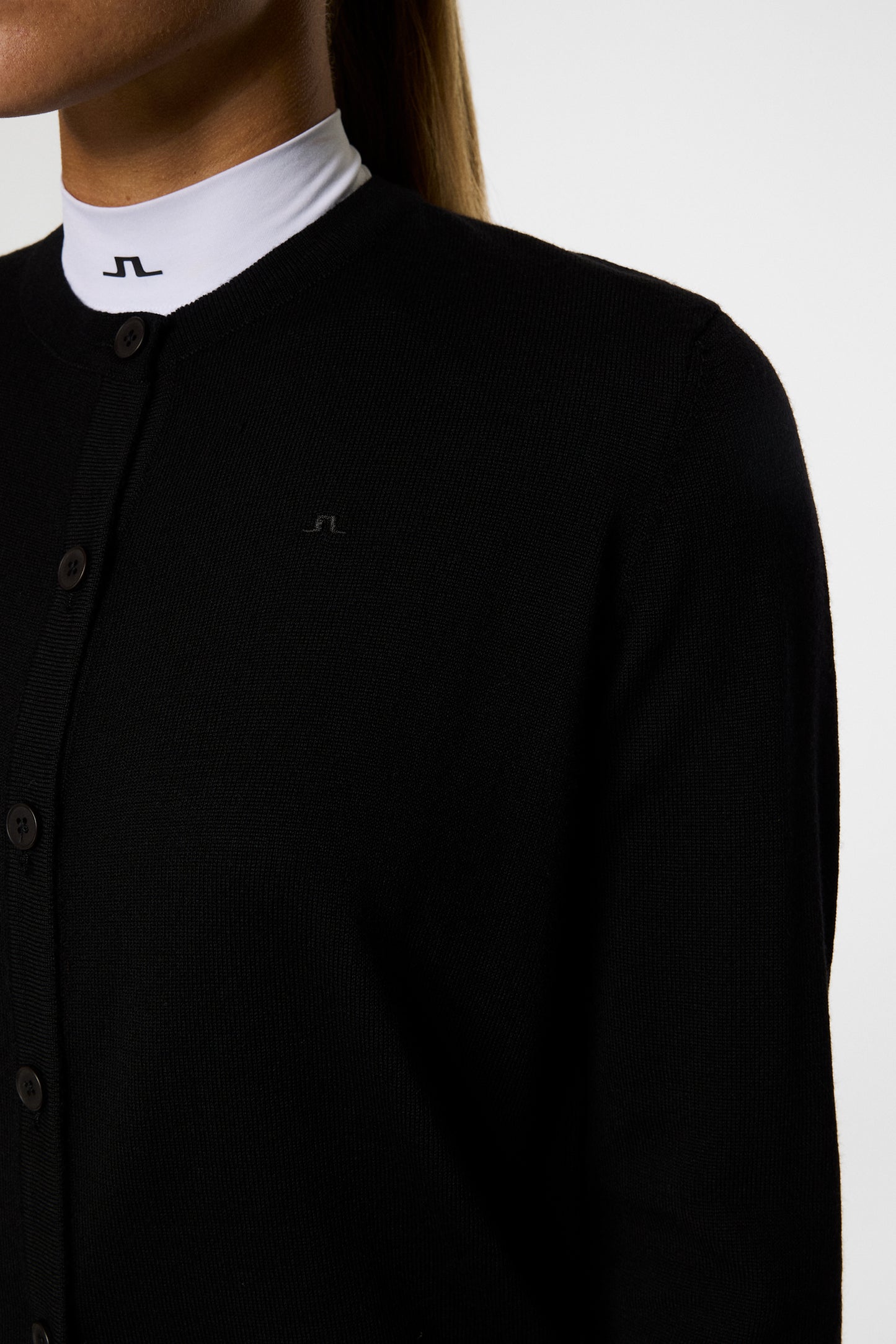 Joanna Knitted Cardigan in Black by J.Lindeberg