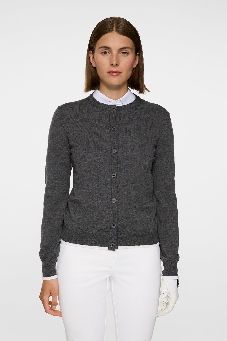 Joanna Knitted Cardigan / Dark Grey Melange