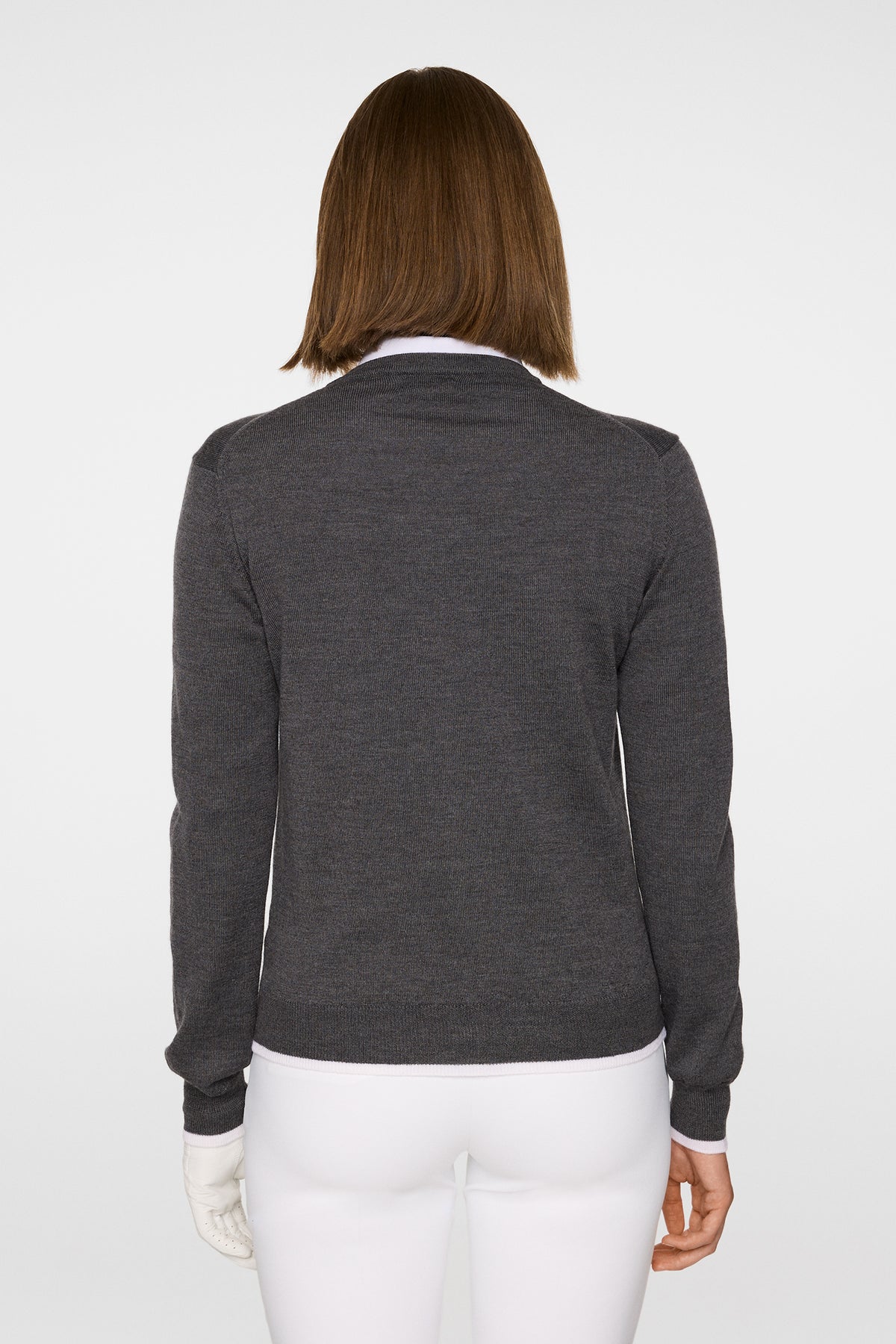 Joanna Knitted Cardigan in Dark Grey Melange by J.Lindeberg