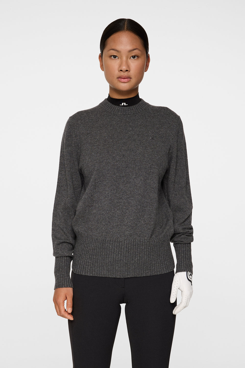 Mina Knitted Sweater / Dark Grey Melange