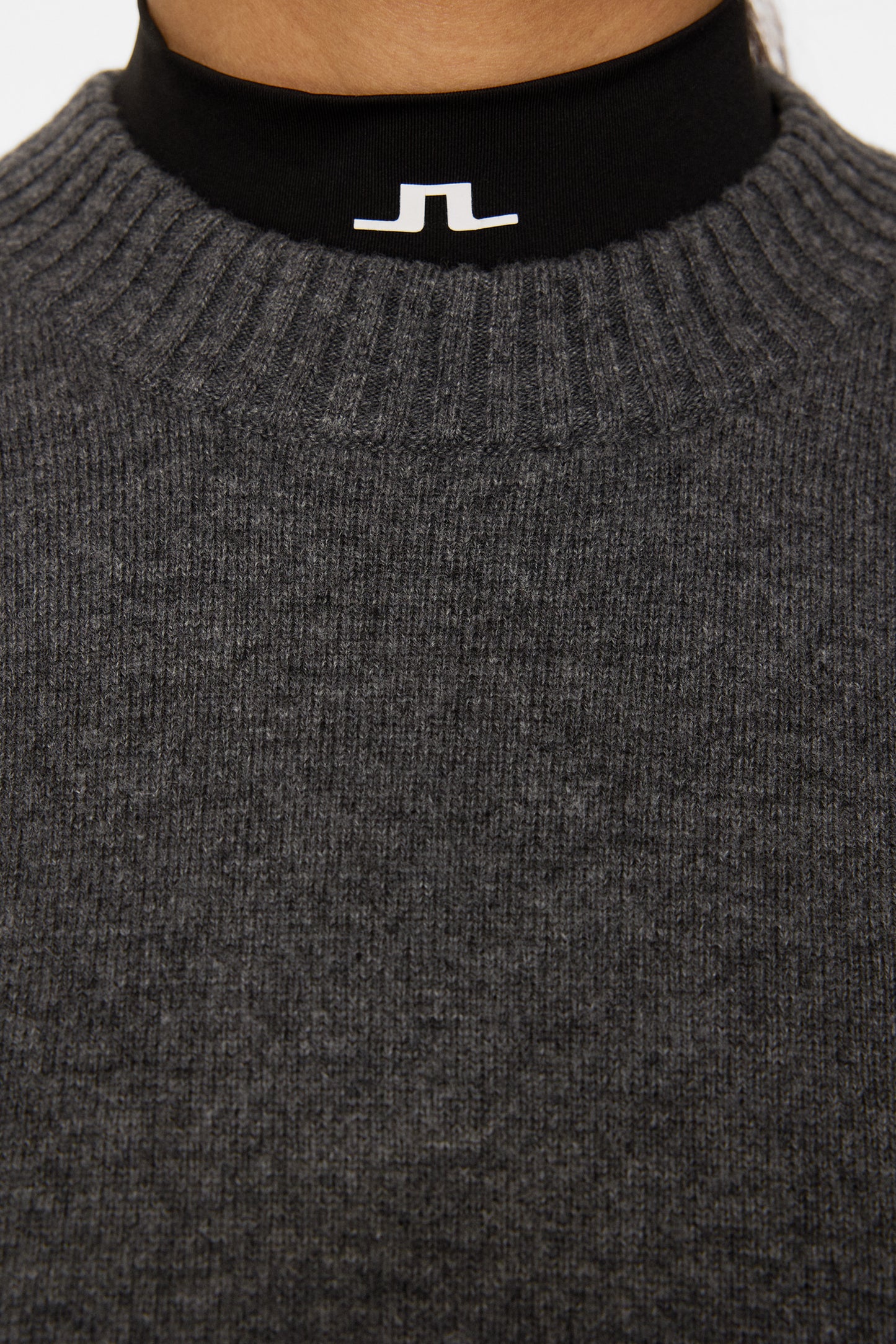 Mina Knitted Sweater in Dark Grey Melange by J.Lindeberg