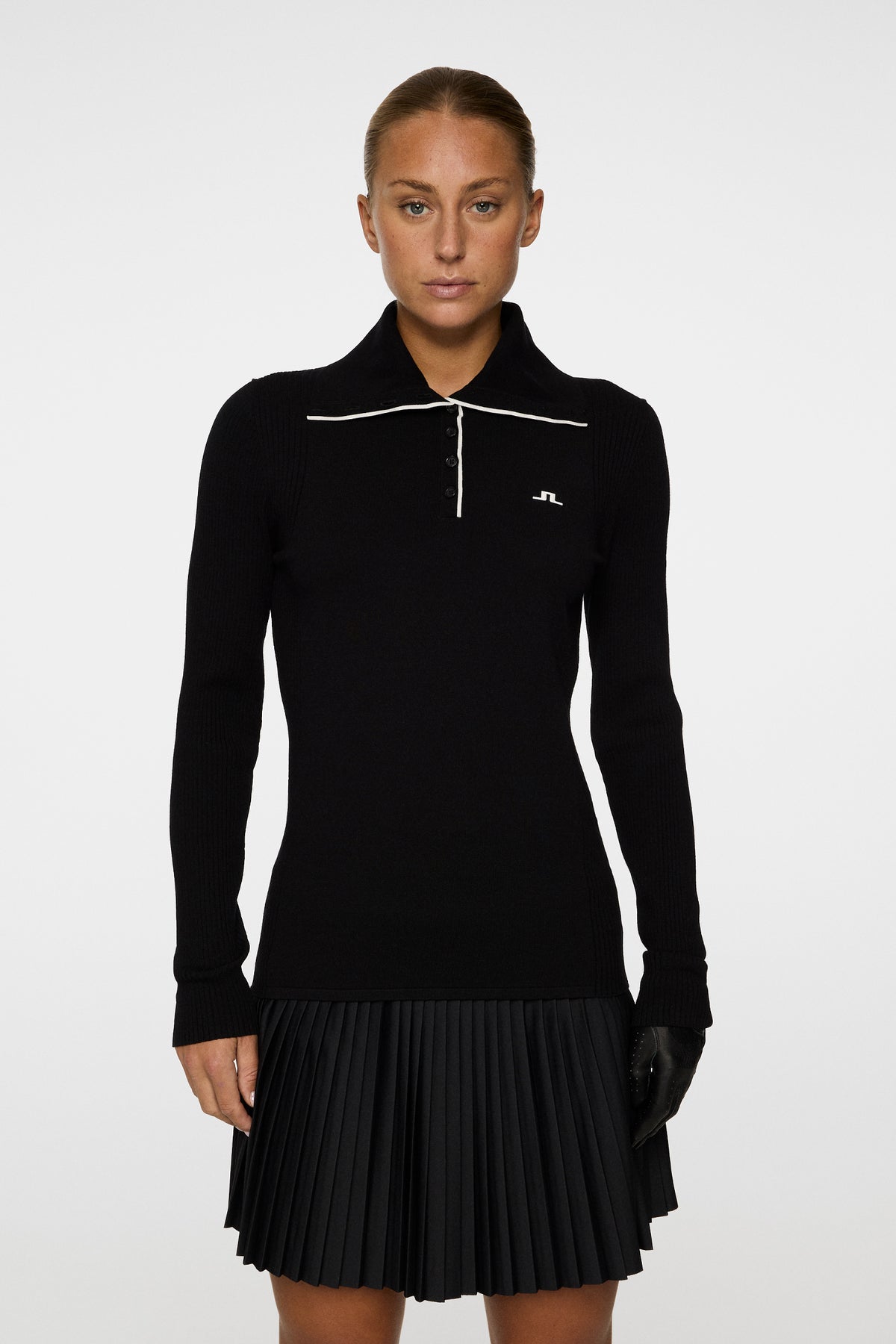 Leonie Knitted Shirt in Black by J.Lindeberg