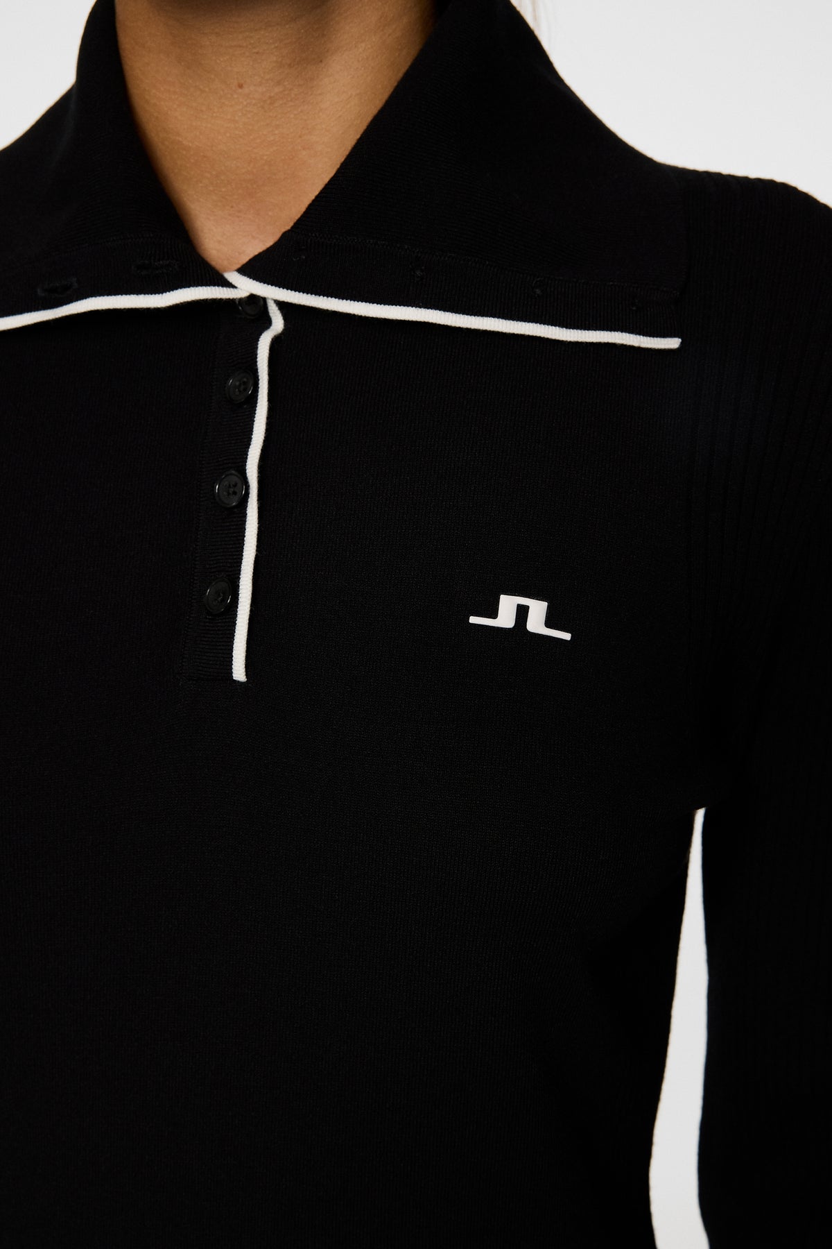 Leonie Knitted Shirt in Black by J.Lindeberg