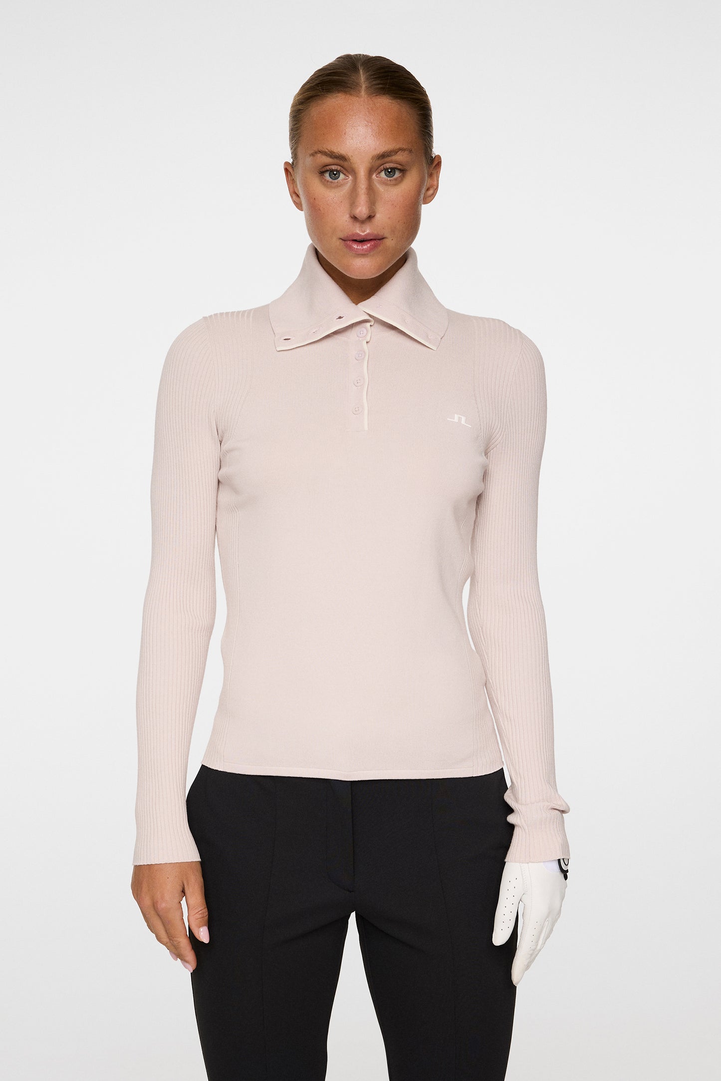 Leonie Knitted Shirt in Grey Lilac by J.Lindeberg