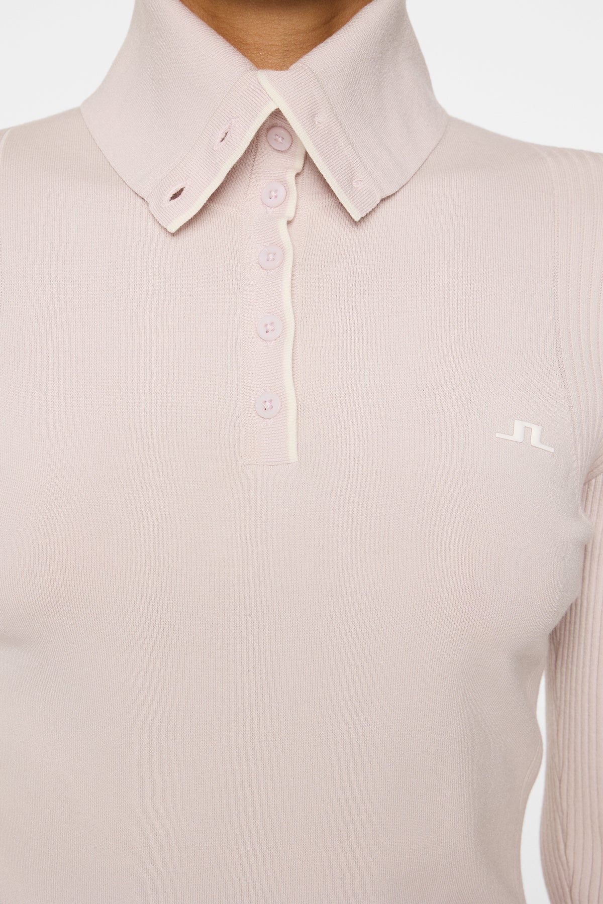 Leonie Knitted Shirt in Grey Lilac by J.Lindeberg