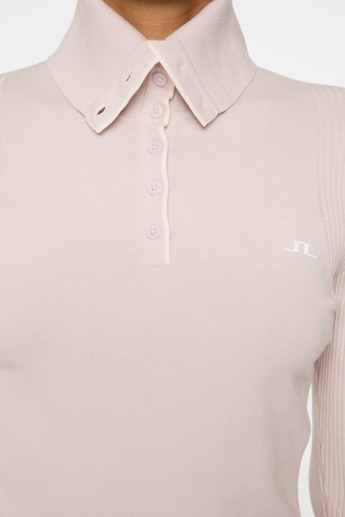 Leonie Knitted Shirt in Grey Lilac by J.Lindeberg