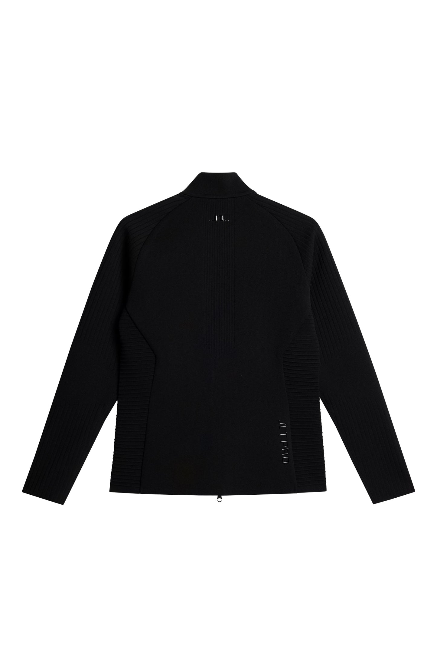 Wendy Tech Knit Zip Sweater in Black by J.Lindeberg