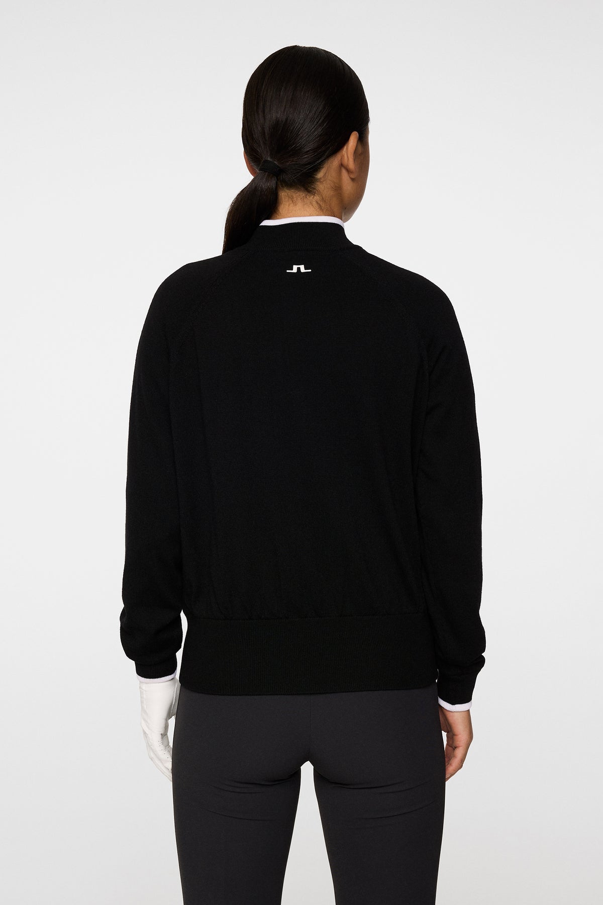 Ruth Windbreaker Sweater in Black by J.Lindeberg
