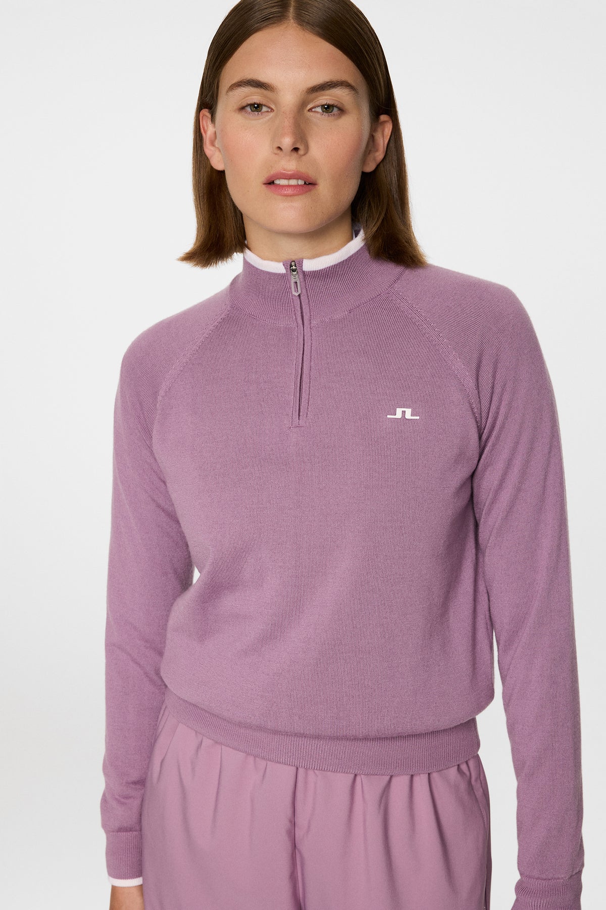 Ruth Windbreaker Sweater in Very Grape by J.Lindeberg