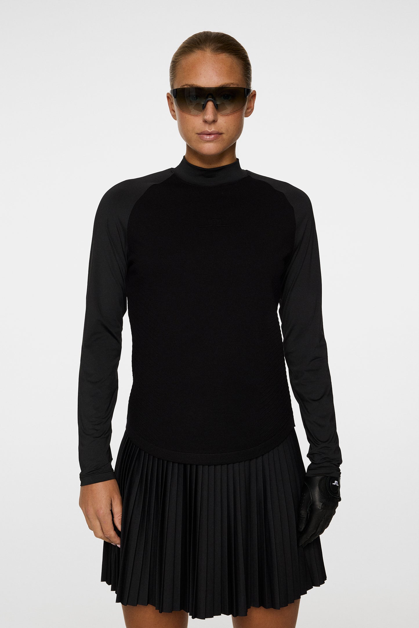Darla Hybrid Knit Sweater in Black by J.Lindeberg