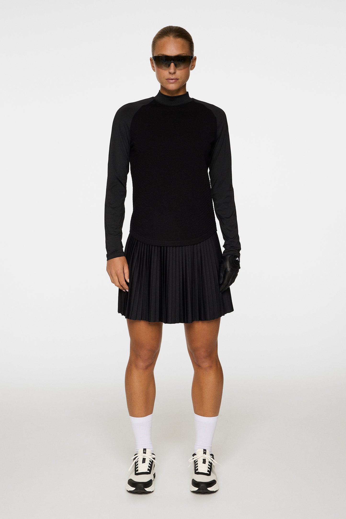 Darla Hybrid Knit Sweater in Black by J.Lindeberg