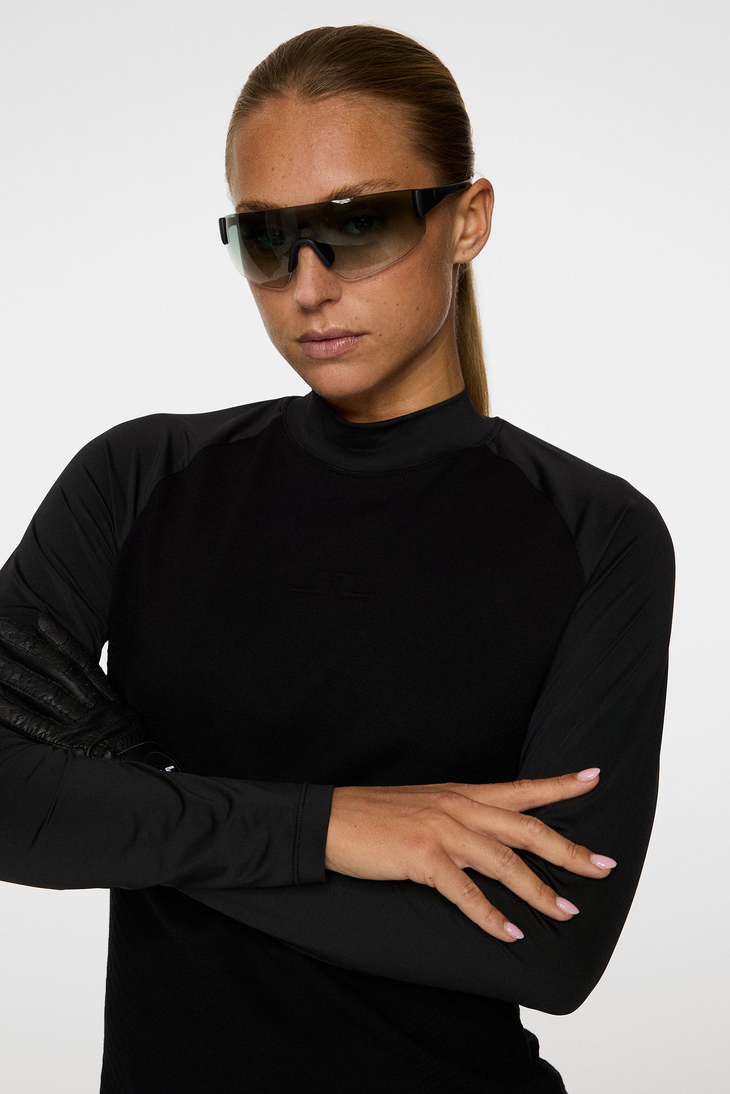 Darla Hybrid Knit Sweater in Black by J.Lindeberg