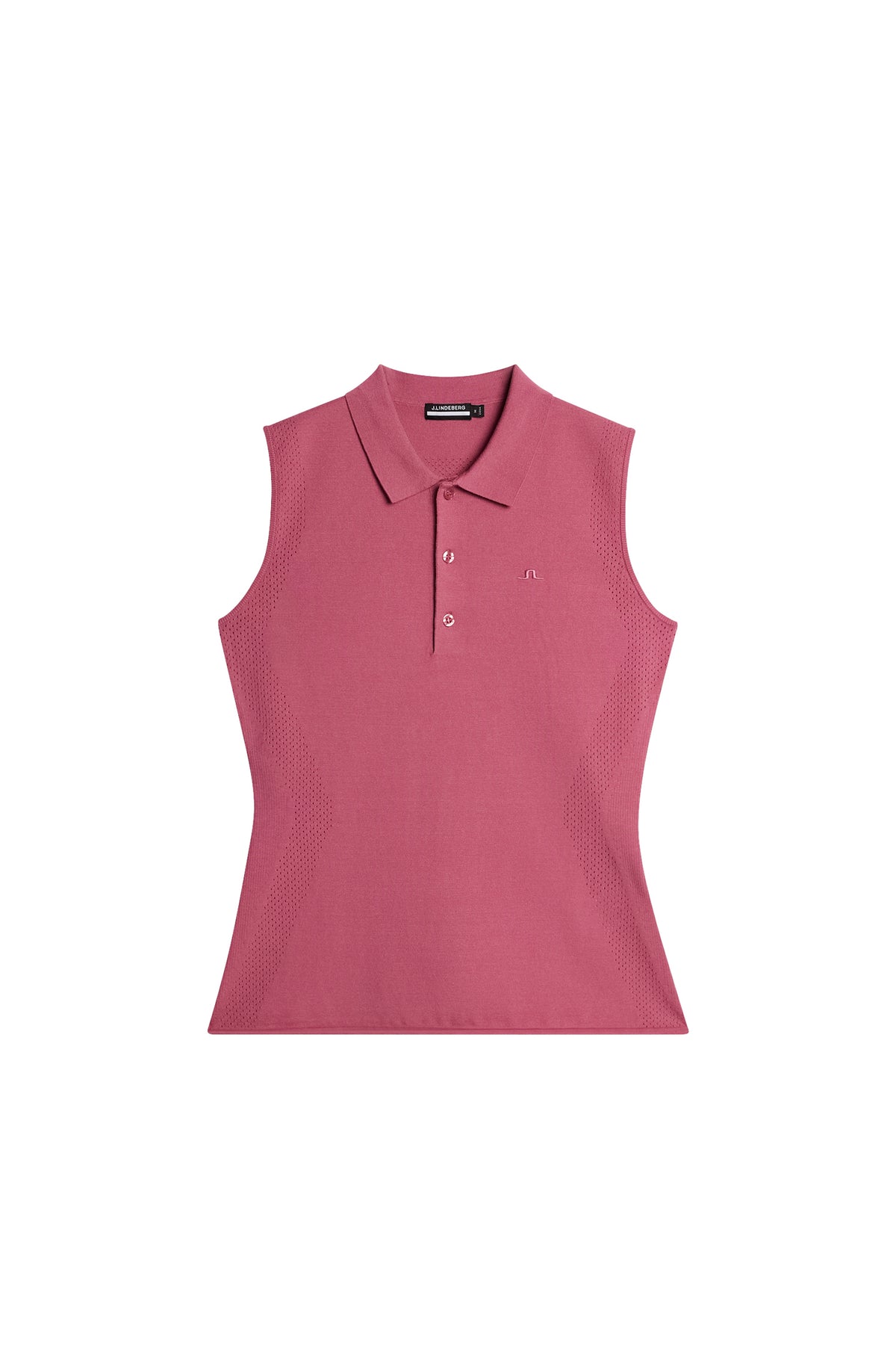 Tanja Sleeveless Polo Shirt in Rose Wine by J.Lindeberg