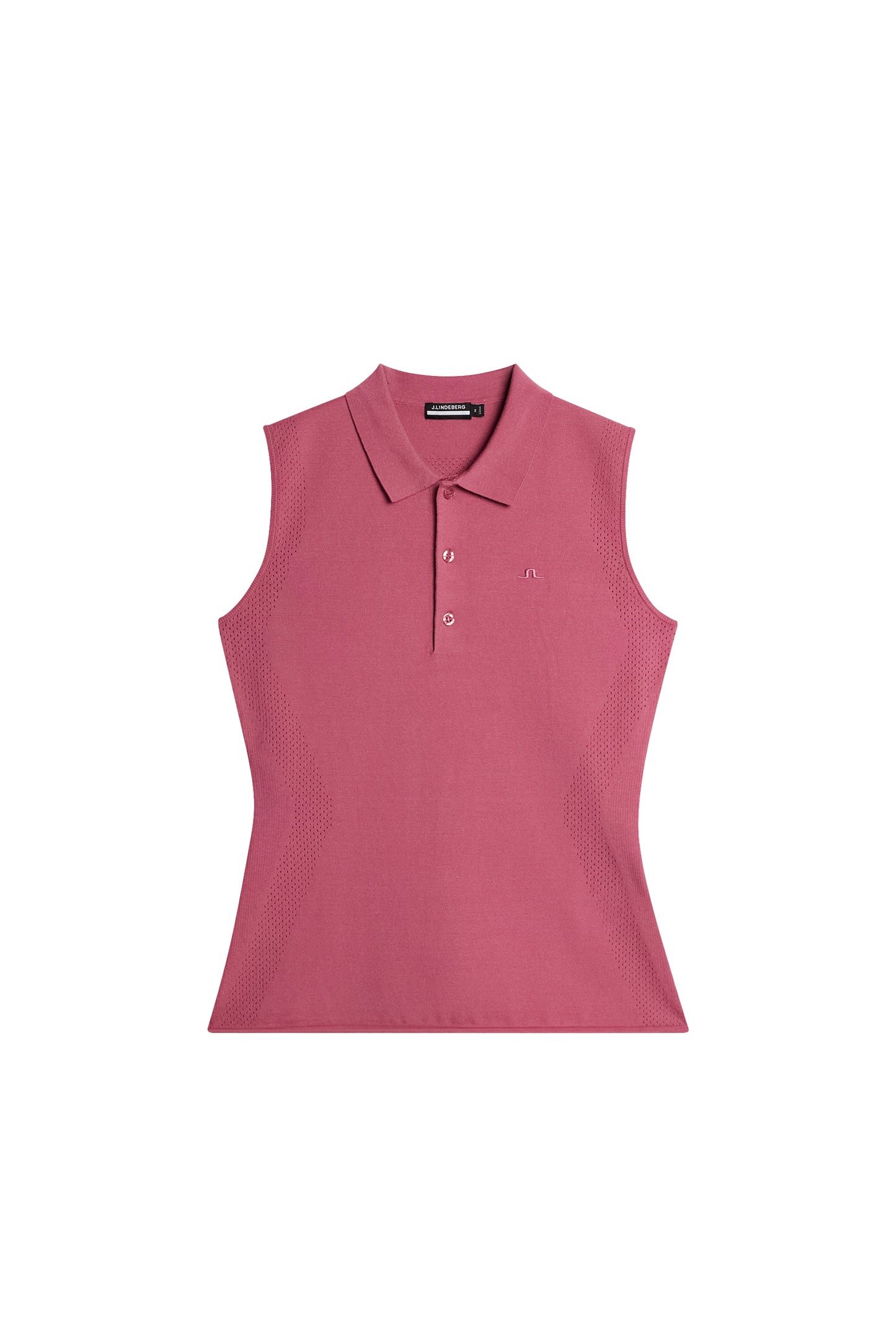 Tanja Sleeveless Polo Shirt in Rose Wine by J.Lindeberg