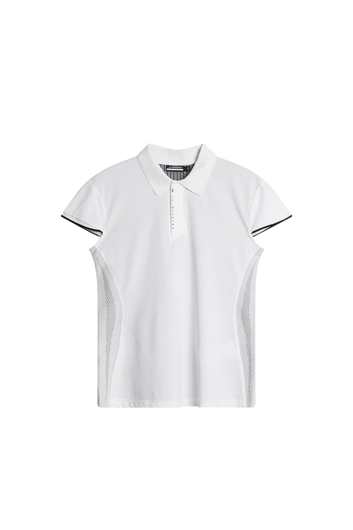 Ana Hybrid Knit Polo Shirt in White by J.Lindeberg