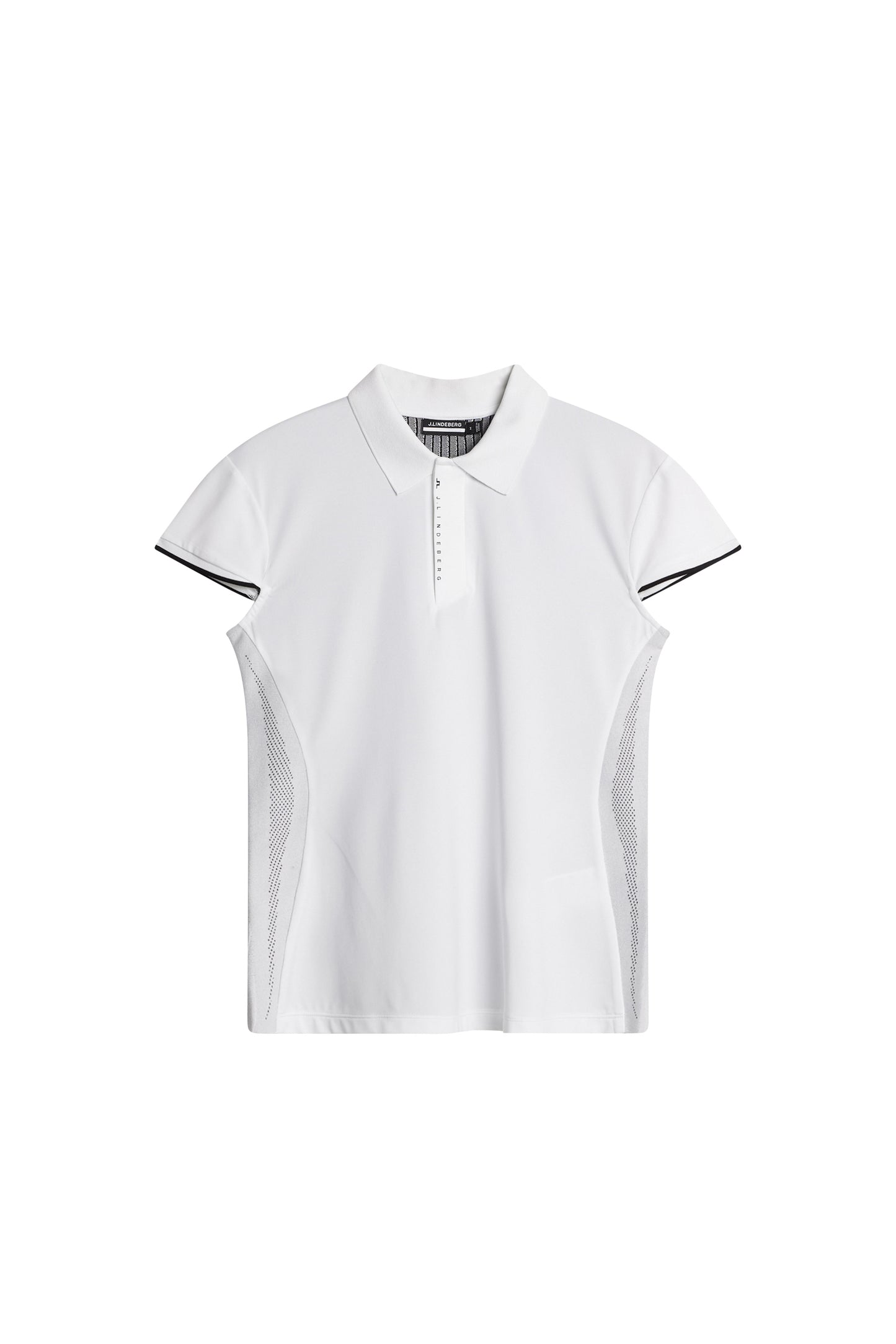 Ana Hybrid Knit Polo Shirt in White by J.Lindeberg