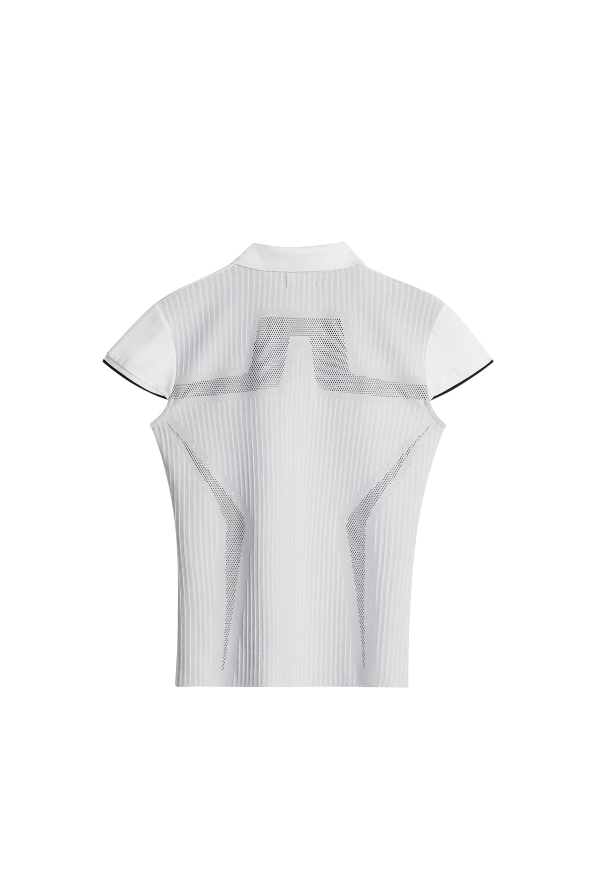Ana Hybrid Knit Polo Shirt in White by J.Lindeberg