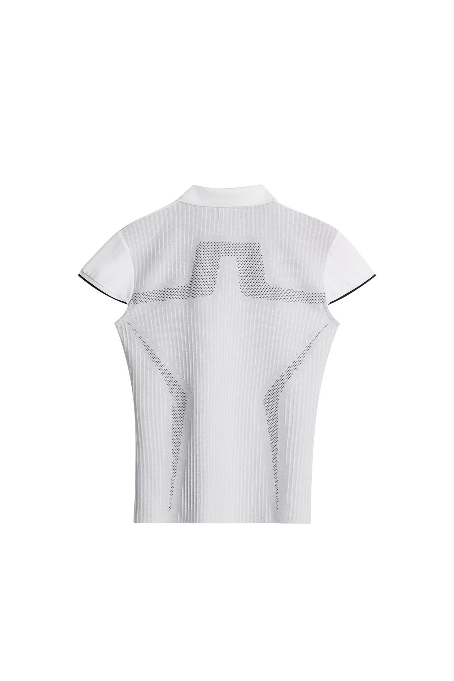 Ana Hybrid Knit Polo Shirt in White by J.Lindeberg