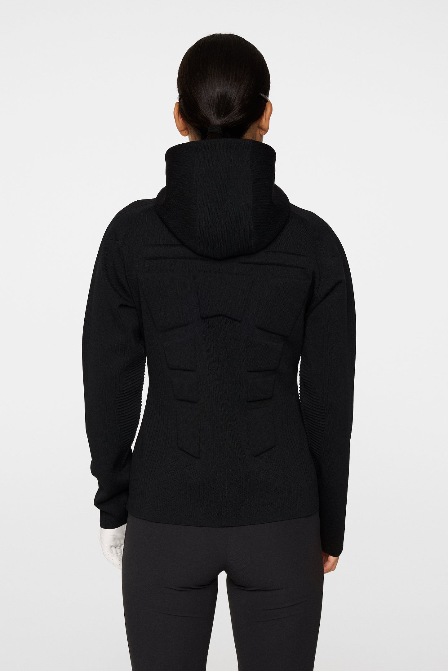Solarcore Knit Zip Sweater in Black by J.Lindeberg