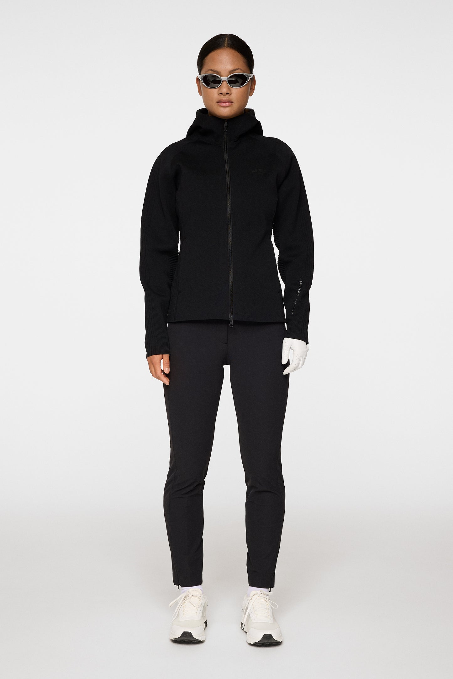 Solarcore Knit Zip Sweater in Black by J.Lindeberg