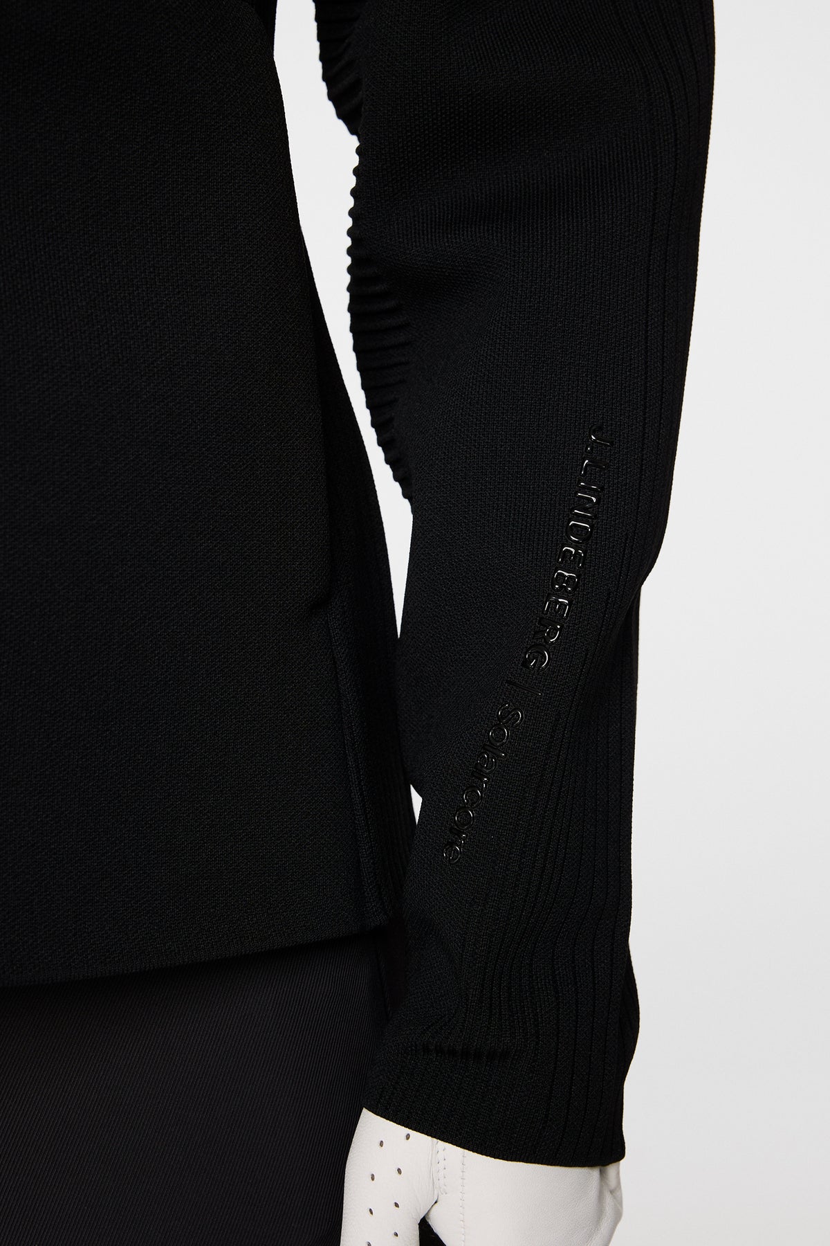 Solarcore Knit Zip Sweater in Black by J.Lindeberg