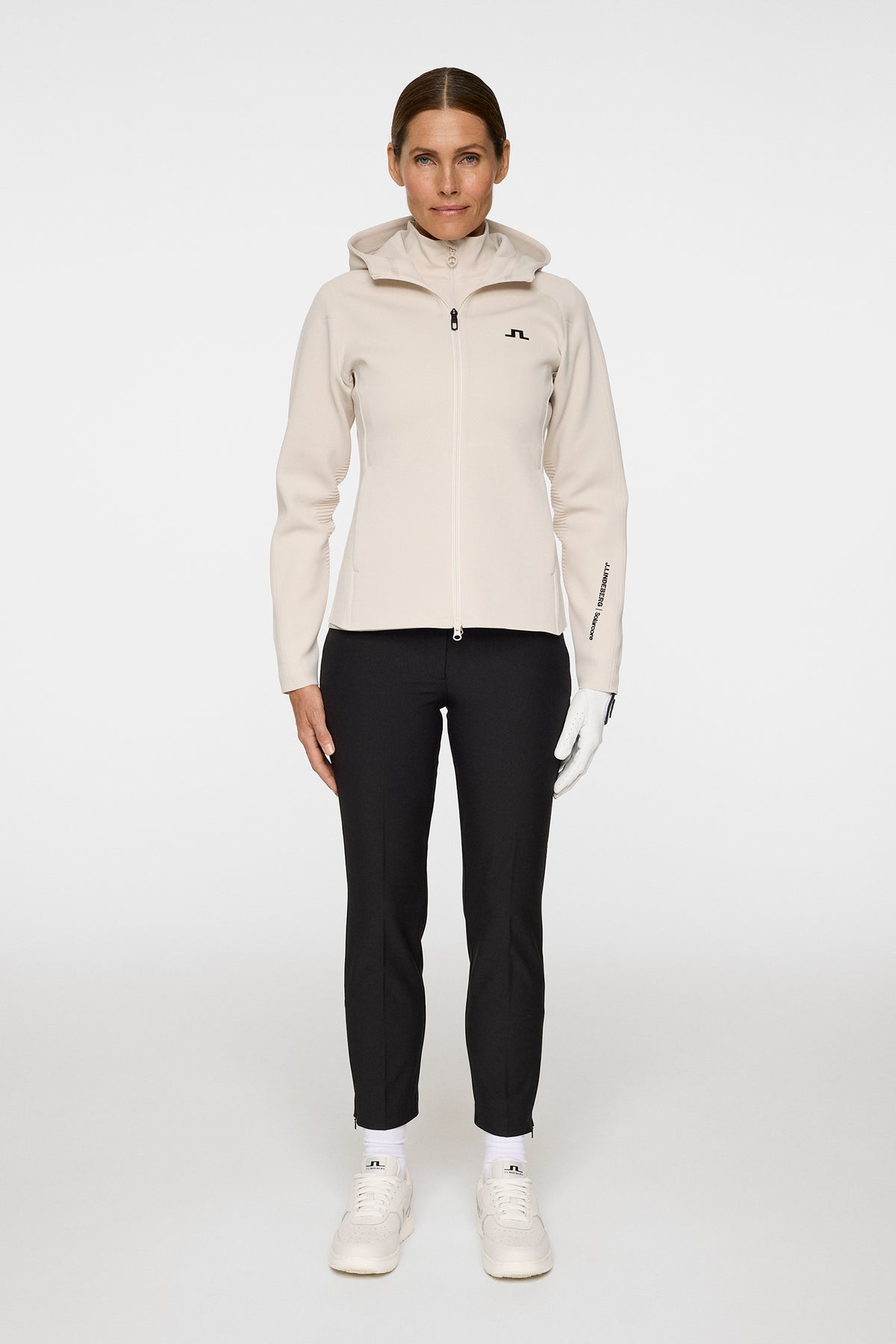 Solarcore Knit Zip Sweater in Moonbeam by J.Lindeberg