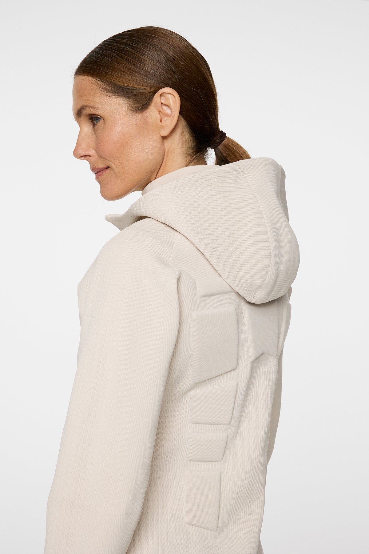 Solarcore Knit Zip Sweater in Moonbeam by J.Lindeberg