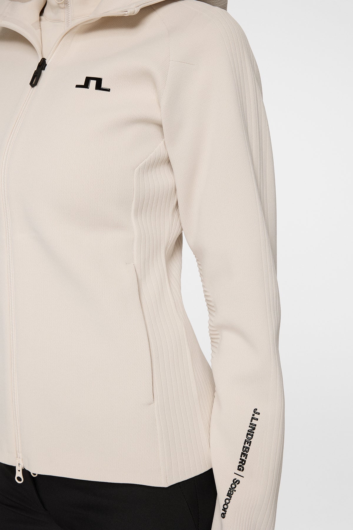 Solarcore Knit Zip Sweater in Moonbeam by J.Lindeberg