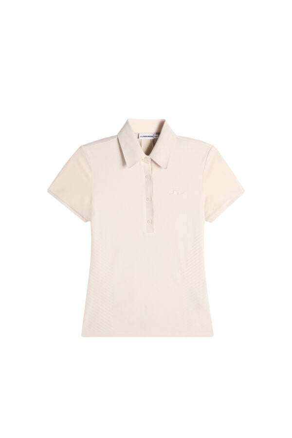 Kailey Hybrid Knit Polo Shirt / Moonbeam