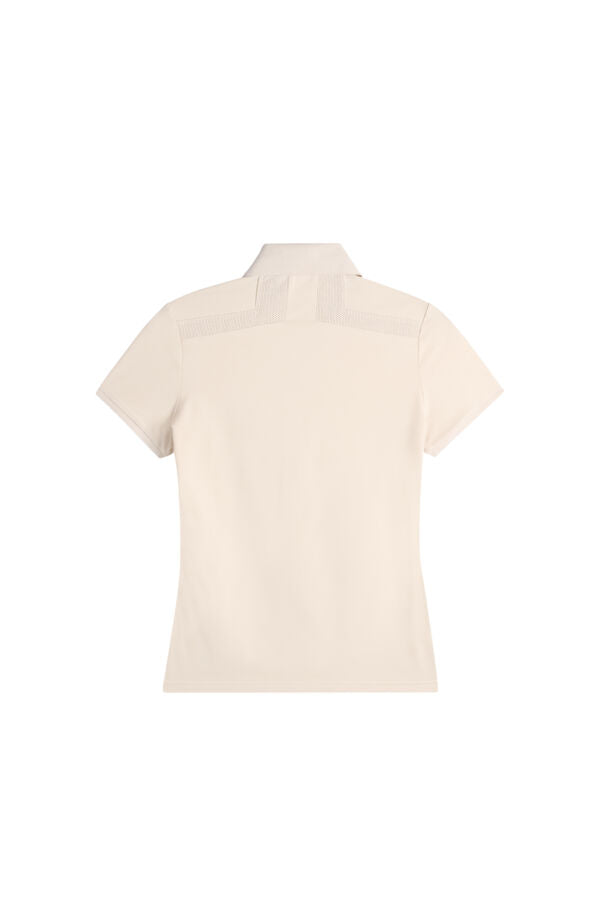 Kailey Hybrid Knit Polo Shirt / Moonbeam