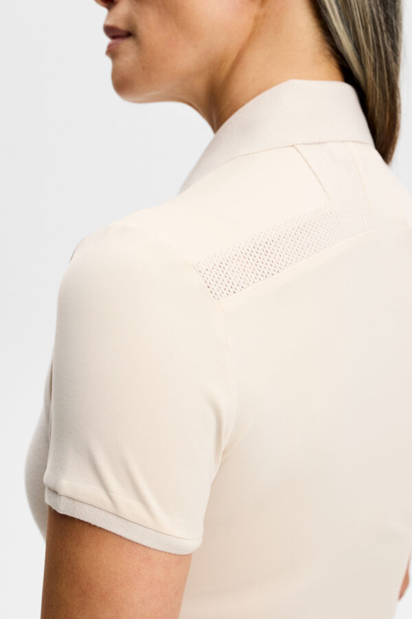 Kailey Hybrid Knit Polo Shirt / Moonbeam
