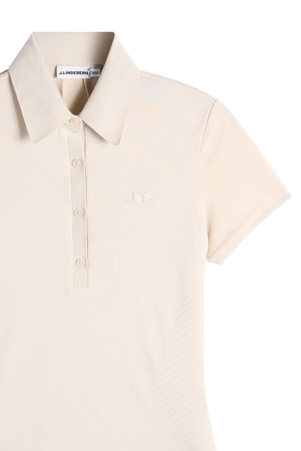 Kailey Hybrid Knit Polo Shirt / Moonbeam