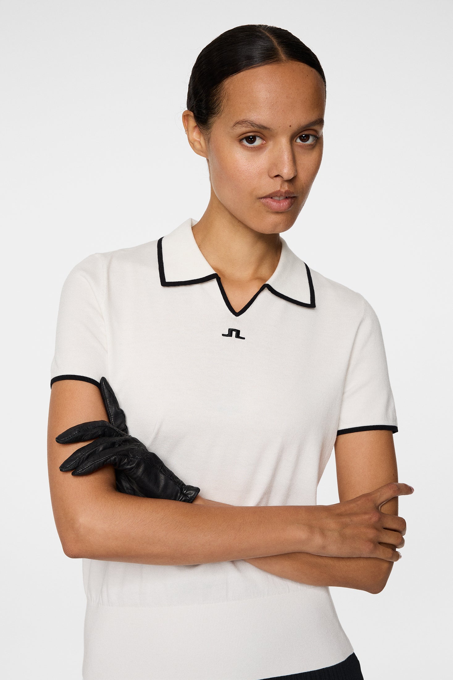Malva Knitted Polo Shirt / White – J.LINDEBERG