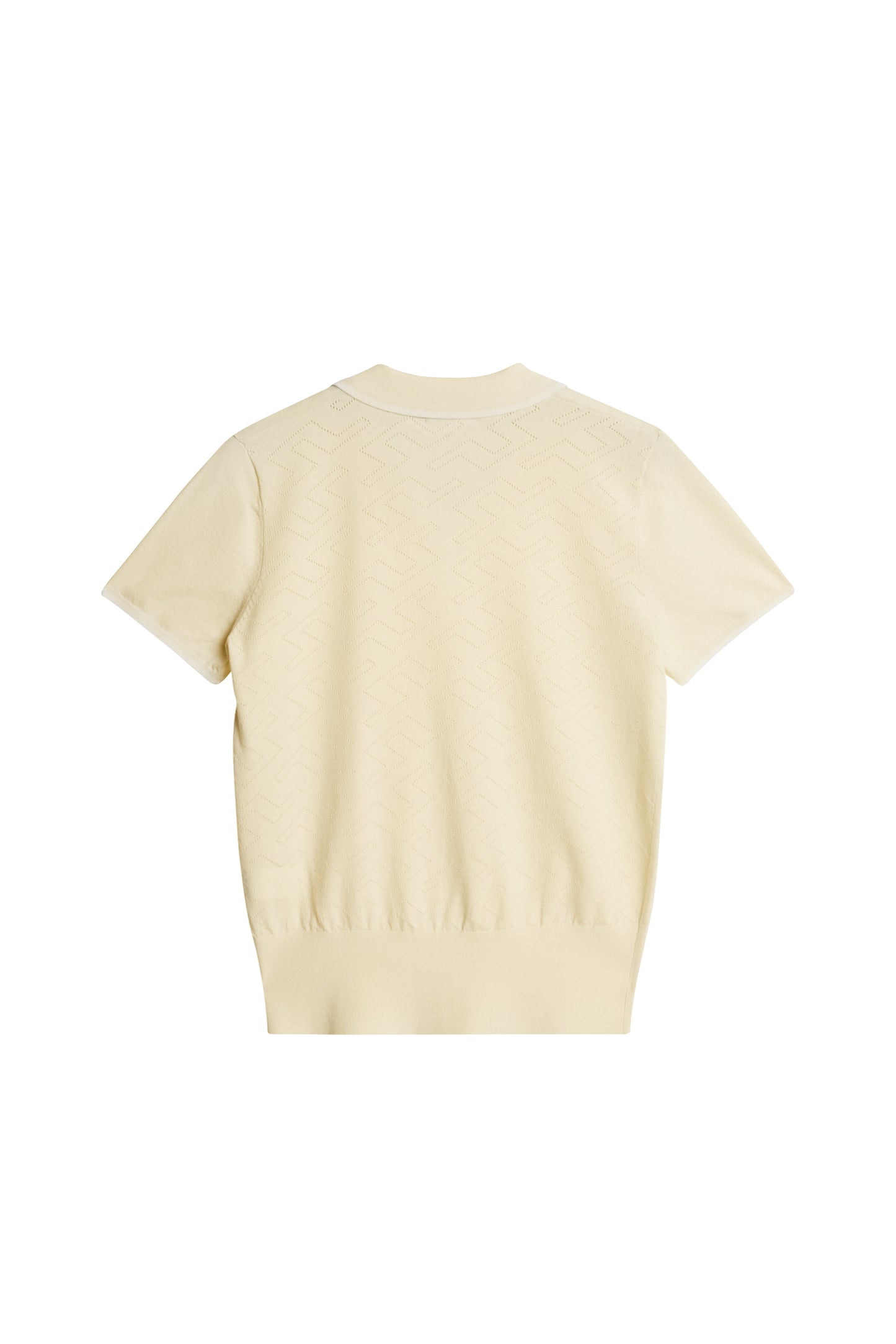 Malva Knitted Polo Shirt in Lemon Icing by J.Lindeberg