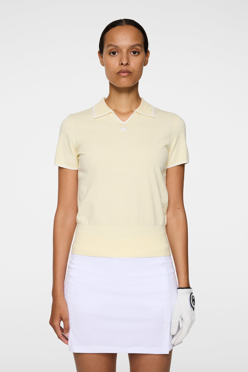 Malva Knitted Polo Shirt / Lemon Icing