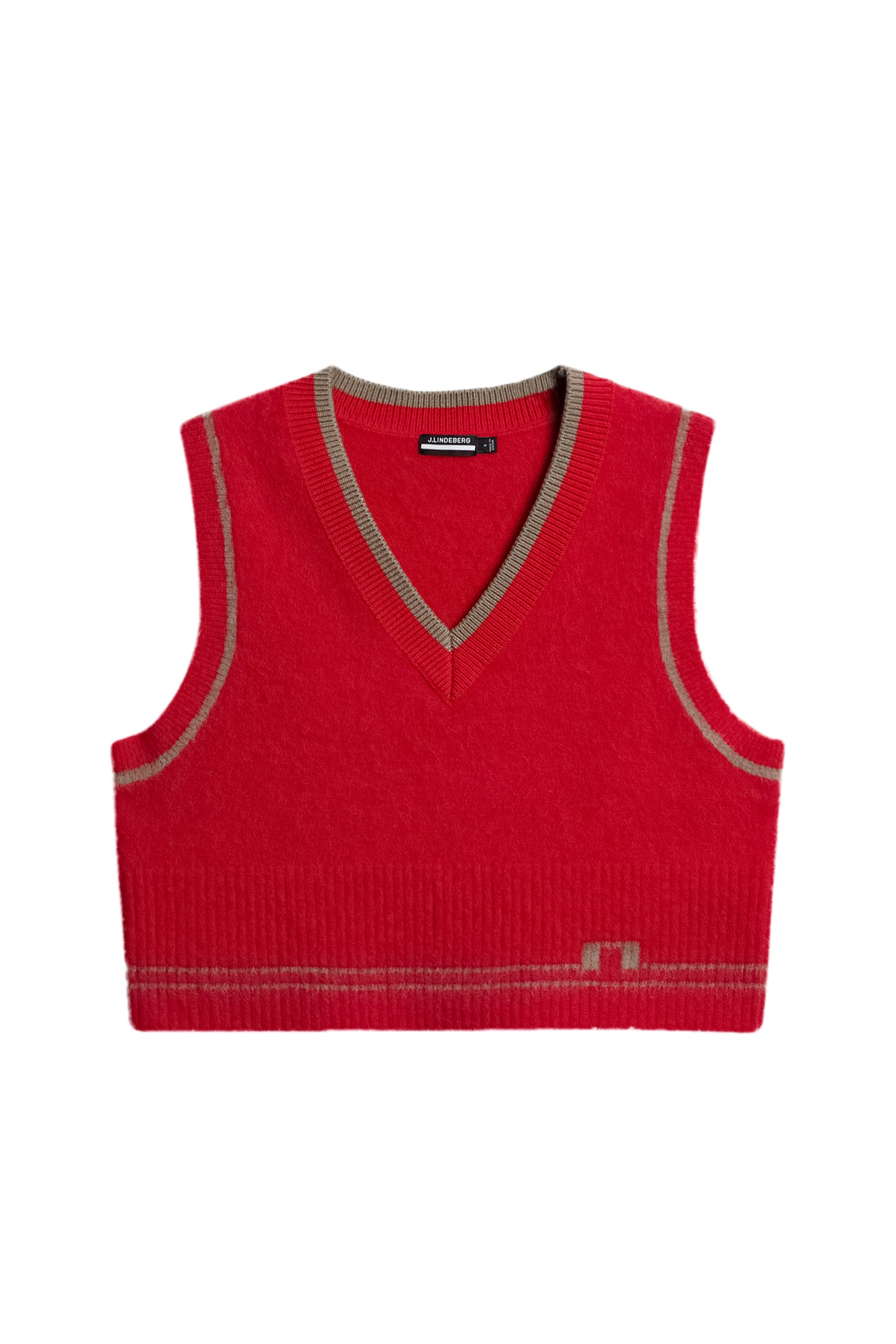 Noelle Knitted Vest in Barbados Cherry by J.Lindeberg